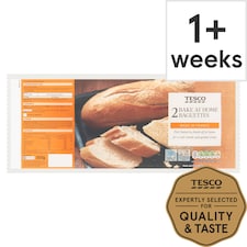 Tesco Homebake Part Baked White Baguettes 2 Pack