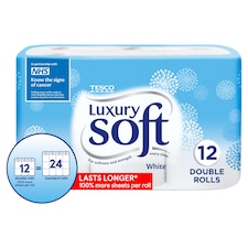 Tesco Luxury Soft Toilet Tissue 12 Double Rolls