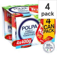 Mutti Finely Chopped Tomatoes 4x400g