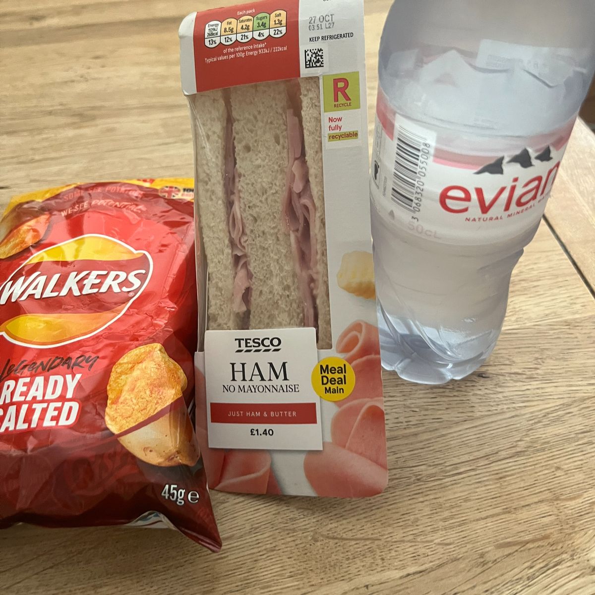 Ham + Crisps + Babybel + Apple
